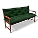 Produktbild Beautissu Bankauflage Flair BR ca 120x50x50cm Bequeme Gartenbank Auflage Bank Polster & Rücken-Kissen mit Oeko-TEX Dunkelgrün