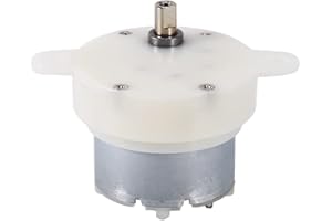 Moteur électrique à couple élevé, Akozon moteur à courant continu 12v moteur électrique à vitesse lente/boîte de vitesses 3 tr/min 4mm diamètre d'arbre Micro moteur remplacer les accessoires