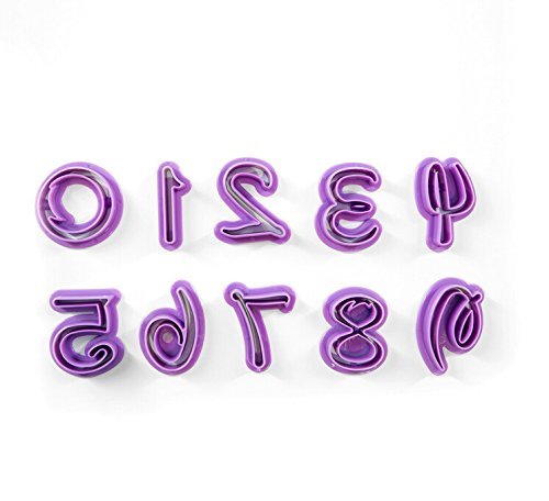 Anokay Fondant Ausstecher Ausstechformen Auswerfer Stempel Alphabet Zahlen Zeichensetzung Buchstaben Tortendeko Kuchendekorationsset Backen (36 teilig) - 5