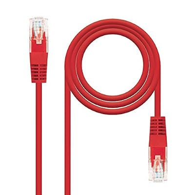 Nanocable 10.20.0401-R - Câble Ethernet RJ45 Cat.6 UTP AWG24, Rouge, 1mts