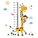Produktbild Pinzhi Zeichentrick Giraffe Äffchen Messleiste Wandaufkleber für Kinderwachstum Entfernbar Wandtattoo Deko DIY