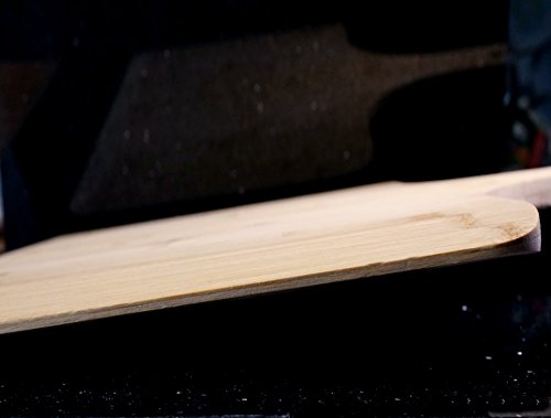 XXL Bambus Pizzaschieber – Pizzaschaufel für Familienpizzen und mehr (38x30cm Arbeitsfläche) - 6