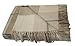 Produktbild Kaschmir Merino Wolldecke - 100% reine Wolle 140 x 200cm Plaid Blanket Sofadecke Decke (Weiß / Beige / Braun) Öko-Tex 100 Standard