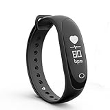 Lemumu E 26 Männer Frau Schickes Armband/Smar twatch/Smart EKG/Puls/Blutdruck überwachen/Sport Schritt/Atemtraining für Ios Android, Violett