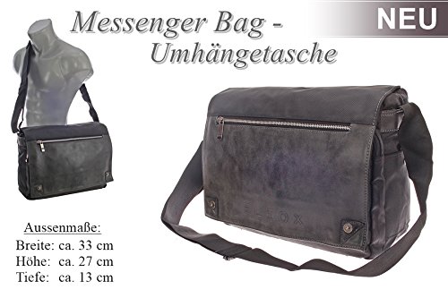 Schultertasche Citybag Flugbegleiter Ausweistasche Umhängetasche Business Messenger Bag Tasche Black NEU - 2