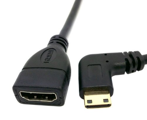 AFUNTA High Speed 90 Winkel HDMI zu Mini HDMI Kabel V1.4 3D für Camcorder Tablet - 3