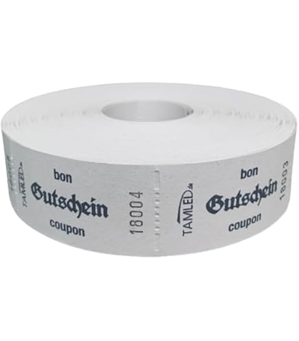 Bonrolle Belegtes Brötchen Grün - 1000 Abrisse Dreisprachig Nummeriert