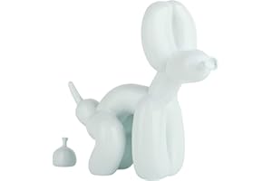 suruim Statua di cane tozzo a palloncino in resina, decorazione per la casa, moderna, scrivania, ufficio, accessori soggiorno, figure di animali (blu ghiaccio, L)
