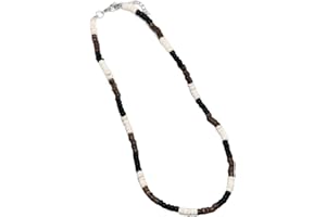 Textiles 4 Home Men’s Beaded Surfer Necklace Wooden and Various Stone Beads African Bead Beach Necklace