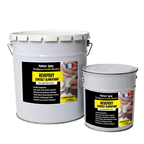 peinture alimentaire cuve béton ou acier contenant des aliments REVEPOXY CONTACT ALIMENTAIRE - Blanc crème - Kit de 1 kg - ARCANE INDUSTRIES