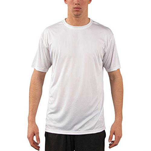Vapor Apparel - Camiseta de Manga Corta con protección Solar contra Rayos UV - para Hombre - Factor 50+ - Blanco - XL