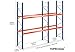 Produktbild Palettenregal 4,7m breit, 3m hoch, 110cm tief, 2 Ebenen - Schwerlastregal Industrieregal