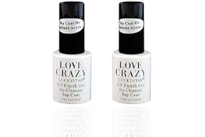 LOVE CRAZY LOVECRAZY-Kit de Esmaltes de Uñas en Gel Semipermanente (2Uds de Top Coat)