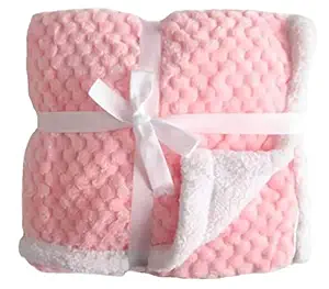 First Kick New Born Super Soft Baby Blanket Wrapper Sheet Cum Baby Blanket for Baby Boys, Baby Girls, Babies (100cm x 80cm, Baby Pink)