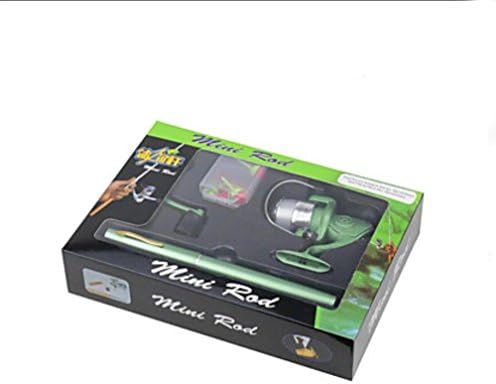 Pen Fishing Rod High Quality 1m with Hook 50m Fishing Line Lure Gift XY111 , green