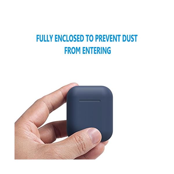 Funda de piel de silicona FRTMA con correa deportiva para Apple AirPods, azul - Imagen 5