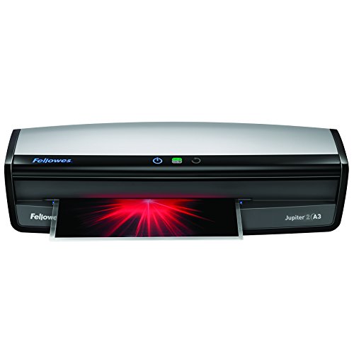 Fellowes Jupiter 2 A3 Office Laminator. 80-250 Micron. Rapid 1 minute warm up time. Including 10 free pouches.
