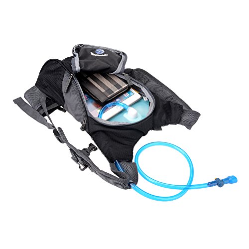 Hydration Rucksack Trinkrucksack(12L) mit Trinkblase(2L) Pack,Trinksystem Backpack Ideal für MTB Fahrrad Radfahren, Wandern, Laufen, Camping , für Reisen Klettern Outdoor Sports - 4