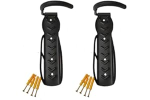 PIQIUQIU Lot de 2 crochets muraux pour vélo, support de vélo, garage, Heavy Duty, suspension de vélo pour garage, rangement de vélo d'intérieur