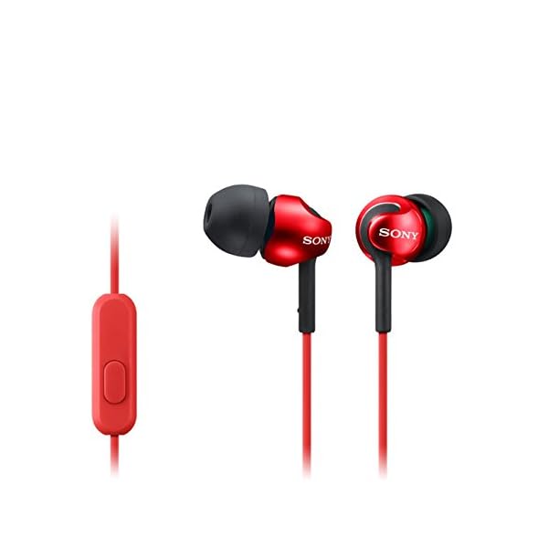 Sony MDR-EX110AP - Auriculares in-ear (con micrófono, control remoto integrado), blanco