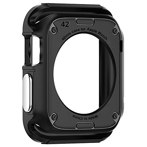  2 Unidades  Funda Apple Watch 42mm Series 1   Series 2   Series 3  iVoler Silicona Case Cover Dura Parachoques Carcasa Funda Bumper para Watch 42mm Series 1   Series 2   Series 3   Ultra-delgado   Shock-Absorci  n   Anti-Ara  azos  - Garant  a Incondicional de 18 Meses