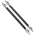 Semaphore 2PCS Adjustable Front Bumper Lip Splitter Strut Rod Tie Support Bars Replacement fit 150mm 5.91" (Black) Compatible with Marutii Swift