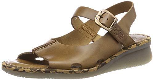 Fly London Cult398fly, Sandalias de Talón Abierto para Mujer, Marrón (Camel 001), 42 EU