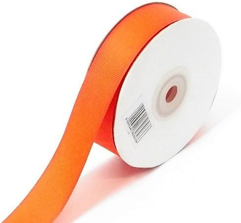 25m Full Reel of Woven Gros-Grain Ribbon Edging – (25mm/2.5cm Width) Orange