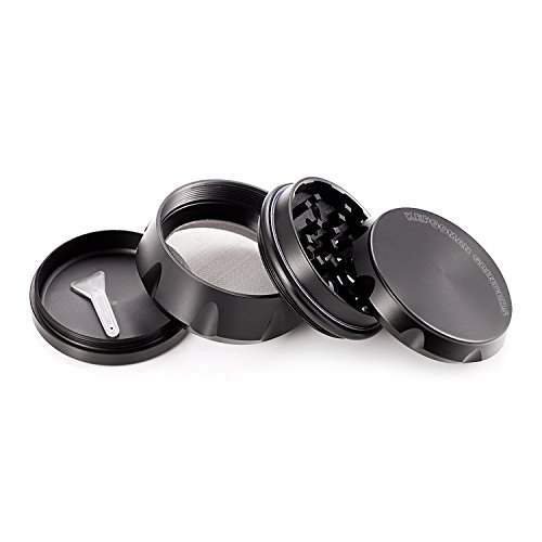 Schleifer – Brecher Trommel 2,5 Zoll 4 Stück TabakGewürz, Kräuter Schleifer mit Pollenfänger Magnetische TOP - 4
