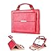 Produktbild elecfan iPad Pro 11 2018 Hülle Business Handtasche, Slim Fit Sleeve Hülle Wallet Case mit Auto Wake/Sleep Document Pocket Ständer für iPad Pro 11 2018 Rot iPad Pro 11