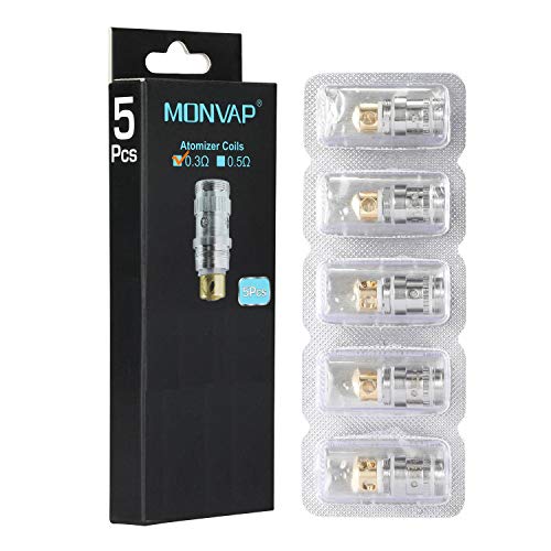 MONVAP M75 Coils, Vape Coils, 0.3ohm, 5 pcs in a Pack Replacement Coils No Nicotine...
