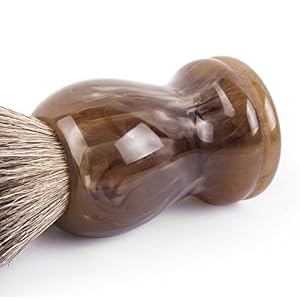 QSHAVE 100% Best Original Pure Badger Hair Shaving Brush. High Quality Resin Handle. Perfect for Wet Shave, Safety Razor… - Image 6