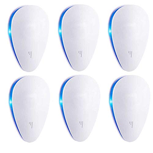 YWXR Ultrasonic Pest Repeller Mice Repellent White Defense for Home Eco-Friendly Human and Pet Safe Pest Warrior Insect Mouse Repellent Deters Flies Wasps Mosquitoes Moths Rats,6