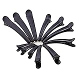 12PCS Professional Multi-Size Plastic Hair Clips Duckbill Clips Crocodile Hair C