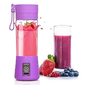 BIRDLINE Portable Blender, Personal Size Electric Rechargeable USB Juicer Cup, Smoothie Maker, Fruit Mixer Machine with 4 Blades for Home and Travel (Multicolor)