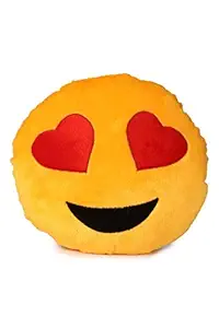 Skylofts 37cm Romantic Flying Kiss Emoji Pillow Smiley Cushion Soft Toy (Heart Eyes)