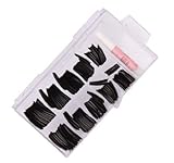 SODIAL(TM) 100 Pcs Acrylic French Style Artificial Half False Nails Nail Art Tips + Box + Glue