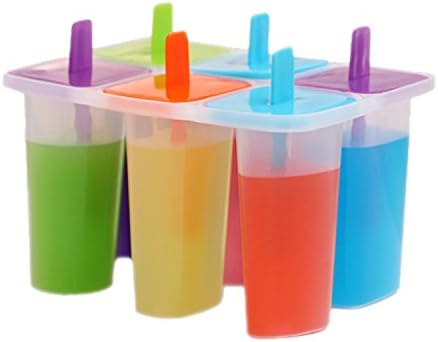 ESYN 6-cell Ice Pop Lolly Mould Ice Cream Maker Moud Freezer Dishwasher Safe