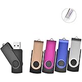 TEWENE 5 Stück 4GB Einklappbarer Mehrfarbige USB 2.0 USB-Stick
