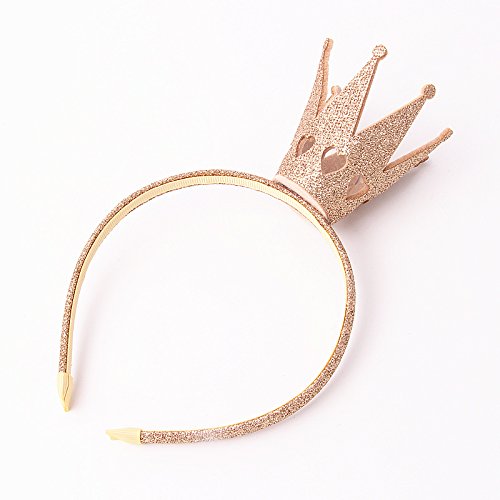 Shining Krone Haar Hoop Geburtstag Party Kid ’s mit Kopfbedeckungen Weihnachten Kinder Haar-Styling-Zubehör, Faser, champagnerfarben, 21*13 CM - 3