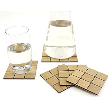 UNICRAFTALE Mosaik Bastelset - 5 Stück DIY Glas Mosaik Mit Holzuntersetzern