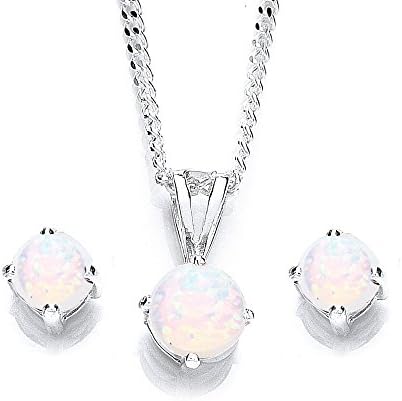 MiChic Jewellery Swarovski Crystal June Birthstone Pendant and Silver Earring Set on 46 cm Chain