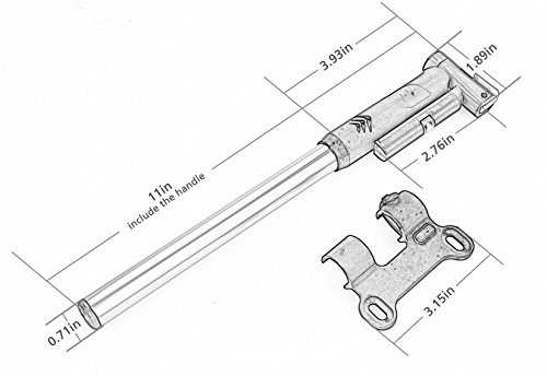 Minipumpe, Fahrradpumpe, Raniaco 120 PSI Portable Frame Tragbar Fahrradpumpen mit Manometer, hohen Druck Fahrrad Pumpe für Presta & Schrader, mit Reifen Reparatursatz Kit und Kugel & Ballon Luft Inflation Nadeln - 6