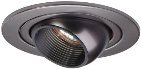 Halo Recessed 1498TBZ 4-Inch Trim with Eyeball, Black Baffle, Tuscan Bronze by Halo Recessed