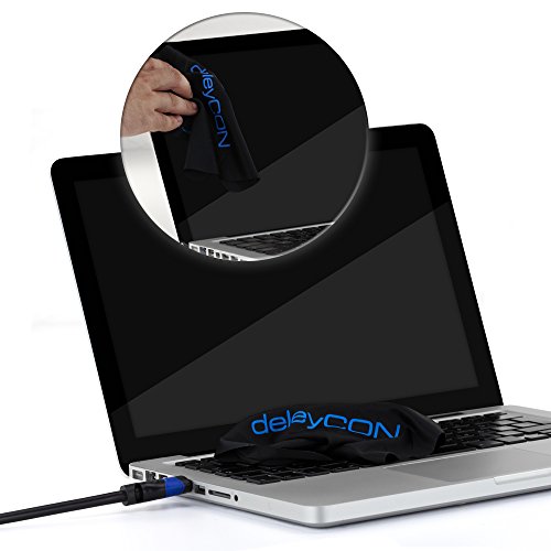 deleyCON HDMI Set – 2x 2m HDMI Kabel + 2x HDMI Winkel Adapter (90° + 270° Grad) + 3x Klett-Kabelbinder + Microfaser Reinigungstuch – HDMI 2.0 / 1.4a kompatibel High Speed mit Ethernet (Neuster Standard) ARC 3D 4K Ultra HD (1080p/2160p) - 5