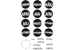 ‎SESCHA Stempel Clear von EFCO, Kalender 1, A7 / 74 x 105 mm, 21 - teilig, transparent