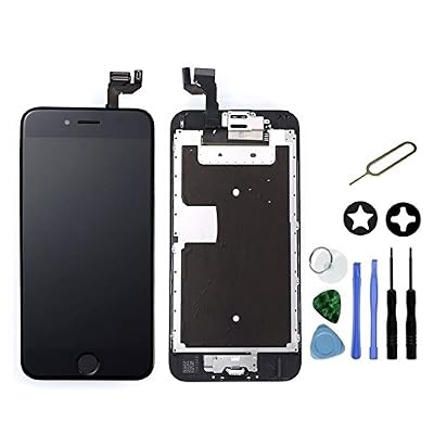MobileVie Ecran LCD Retina + Vitre Tactile Tout Assemblé Complet sur châssis pour Iphone 6s Noir + OUTILS