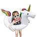 Produktbild BRAMBLE! Aufblasbarer kleiner weißer Einhorn Schwimmring - Kinder Pool Schwimmhilfe - Geeignet für Kinder von 1-6 Jahren - Spaß am Strand und am Pool