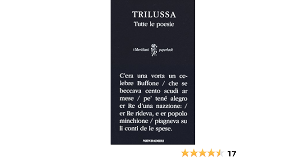 Tutte Le Poesie Amazon It Trilussa Libri
