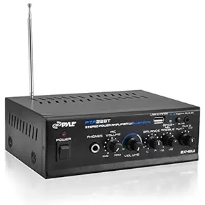 PYLE PTA22BT 2 x 40W Bluetooth Mini Blue Series Stereo Power Amplifier